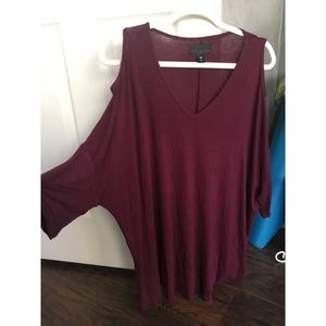 Gorgeous Cold Shoulder Tunic Style Top